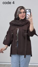مانتو لینن مدل پرنیان کد 09386 A-8