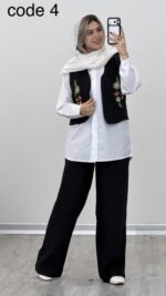 جلیقه + شومیز + شلوار (ویژه محرم ) کد 09492