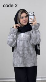 تونیک یقه سفیدمدل درسا کد 09442 A-1 - Image 2