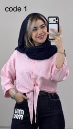 شومیز گره ای مدل ایوانا کد 094523 A-2