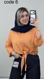 شومیز گره ای مدل ایوانا کد 094523 A-2 - Image 5
