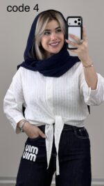 شومیز گره ای مدل ایوانا کد 094523 A-2 - Image 7