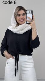 شومیز گره ای مدل ایوانا کد 094523 A-2 - Image 9