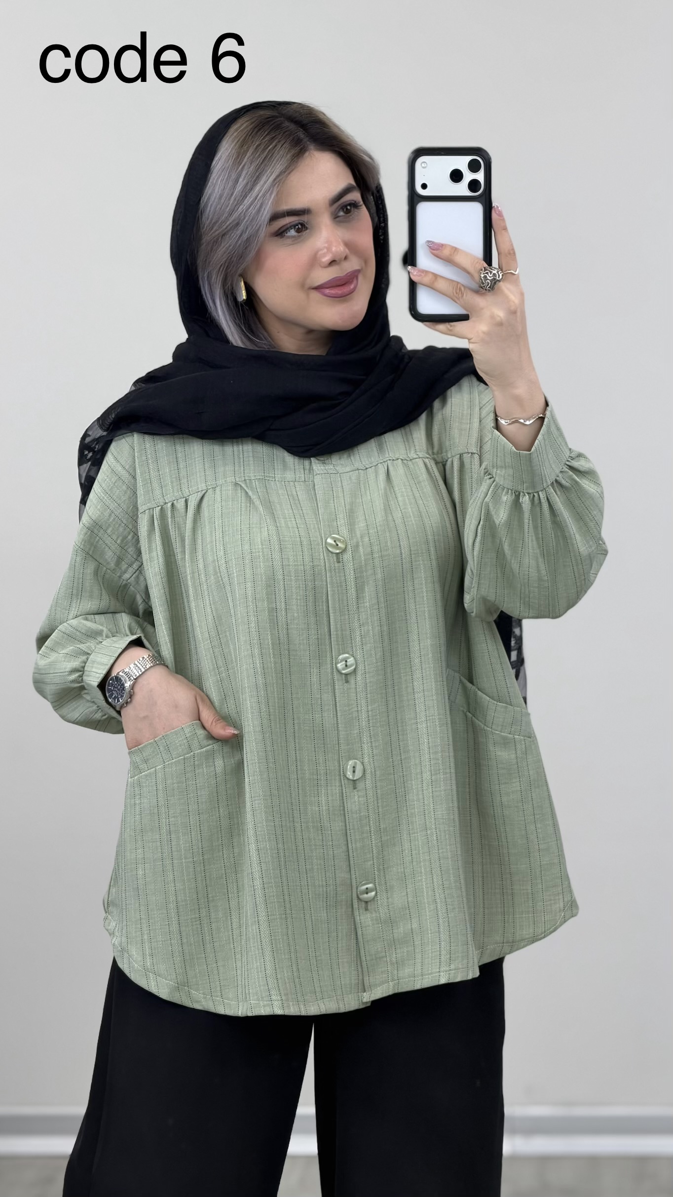 IMG_2615 شومیز مدل گلسا کد 09427 B-7 - Image 1