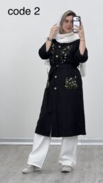 مانتو بلند مدل نارمیلا کد 09470 A-13 - Image 2