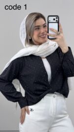 شومیز نگین دار (ویژه محرم) کد 09498