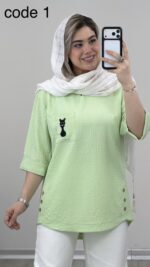 تونیک طرح گربه کد 09473 B-10 - Image 4
