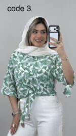 شومیز گره ای مدل گلبرگ کد 09486 A-7 - Image 4