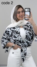 شومیز گره ای مدل گلبرگ کد 09486 A-7 - Image 3