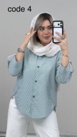 شومیز راه راه مدل لادن کد 09488 A-14 - Image 3