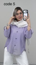 شومیز راه راه مدل لادن کد 09488 A-14 - Image 2