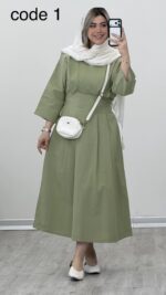 پیراهن لینن مدل ساجده کد 09528 B-3 - Image 6