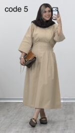 پیراهن لینن مدل ساجده کد 09528 B-3 - Image 8