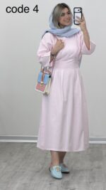پیراهن لینن مدل ساجده کد 09528 B-3 - Image 5