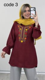 شومیز گلدوزی مدل حوریا کد 09556 A-5 - Image 6