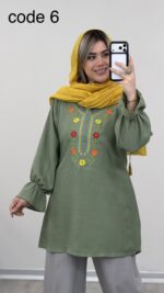 شومیز گلدوزی مدل حوریا کد 09556 A-5 - Image 4