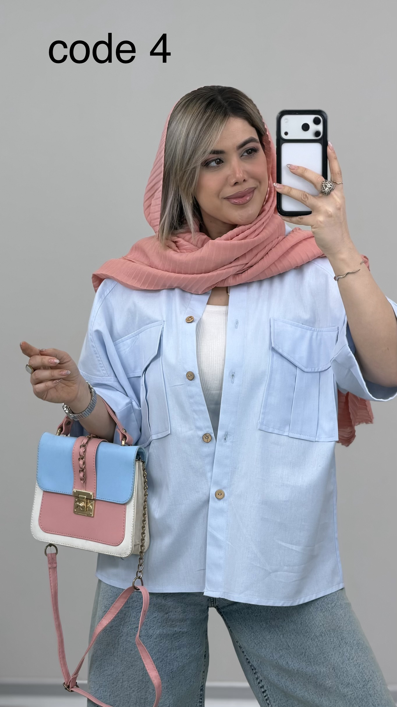 IMG_4088 شومیز لینن مدل رسپینا کد 09552 A-6 - Image 1