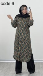 مانتو بلند مدل میناکد 09583 A-7 - Image 5