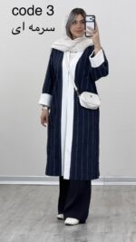 مانتو بلند مدل آتوسا کد 09584 A-17 - Image 3