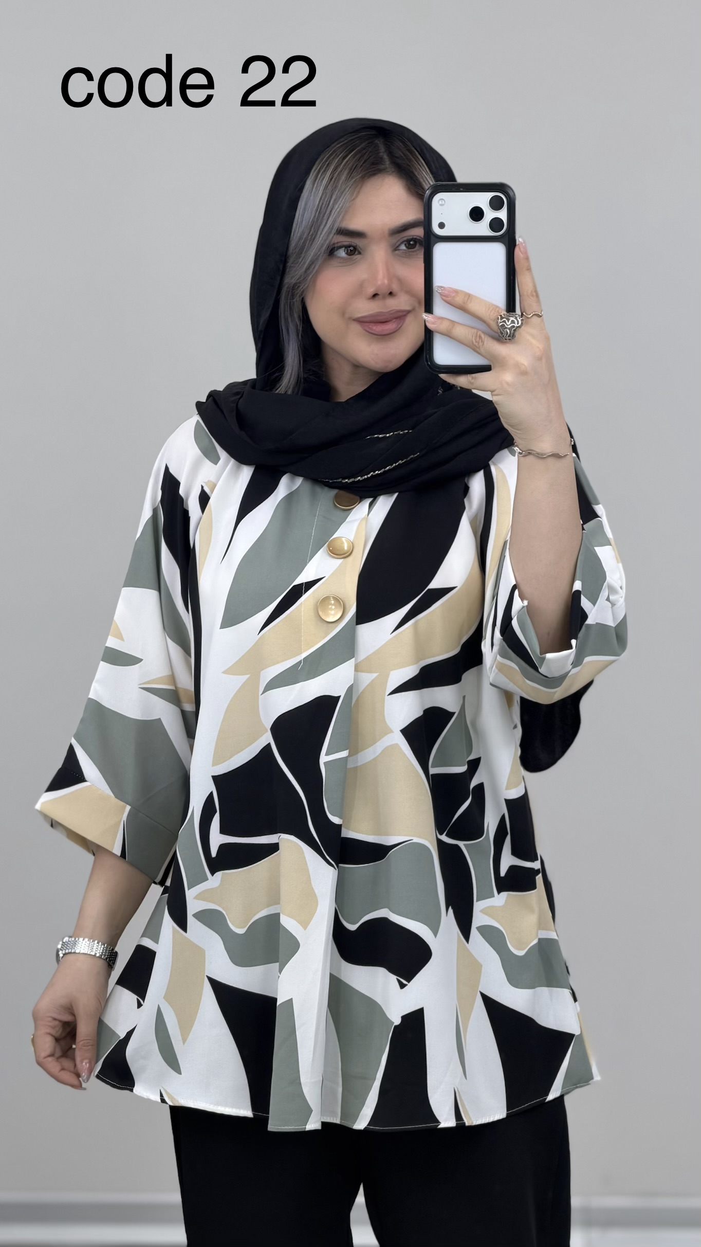 IMG_4343 تونیک مدل تهمینه کد 09585 A-13 - Image 1