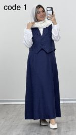 جلیقه + شومیز + دامن پلنگی کد 09599 - Image 3