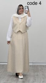 جلیقه + شومیز + دامن پلنگی کد 09599 - Image 4