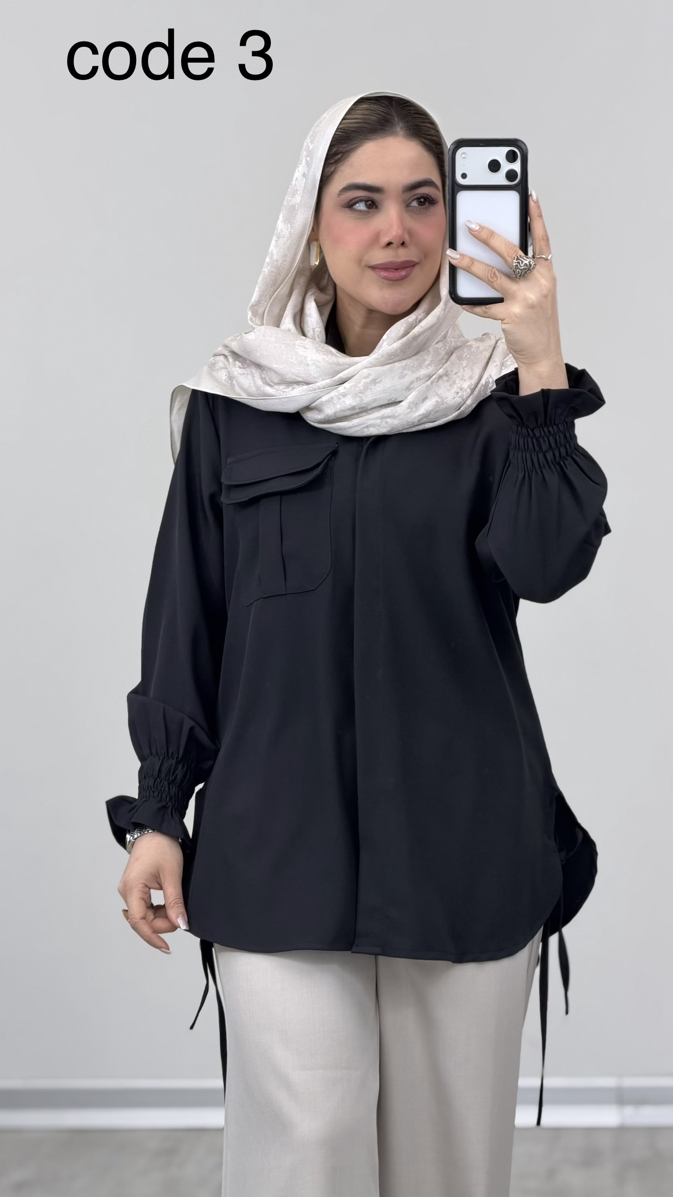 IMG_0584 شومیز (ویژه محرم) کد 09708 A-1 - Image 1