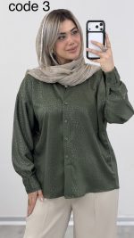 شومیز ساتن مدل یارین کد 09669 - Image 5