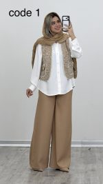 جلیقه + شومیز + شلوار مدل نیلان کد 09673 B-14 - Image 6
