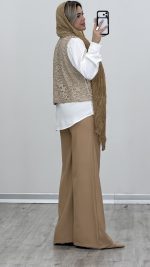 جلیقه + شومیز + شلوار مدل نیلان کد 09673 B-14 - Image 4