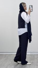 جلیقه + شومیز + شلوار مدل نگارین کد 09661 B-4 - Image 6