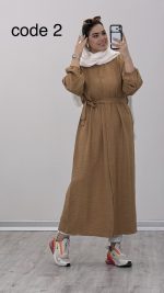 مانتو بلند مدل بهارا کد 09677 A-12 - Image 5