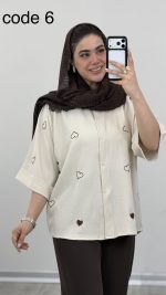 شومیز قلبی کد 09690 A-4