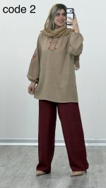 شومیز و شلوار مدل آرالیا کد 09712 - Image 4
