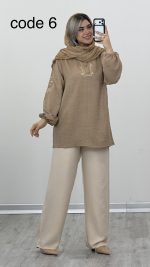 شومیز و شلوار مدل آرالیا کد 09712 - Image 5