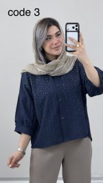 شومیز مدل مهگل کد 09738 A-6