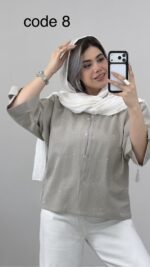 شومیز لینن miu miu کد 09764 A-7 - Image 4
