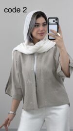 شومیز لینن پاپیون کد 09765 A-4 - Image 6