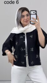 شومیز لینن پاپیون کد 09765 A-4 - Image 2