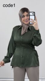 شومیز ساتن YSL کد 09691 A-1 - Image 7