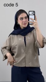 شومیز لینن پاپیون کد 09765 A-4 - Image 9