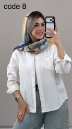 شومیز لینن مدل تیاناز کد 09829 B-13 - Image 4