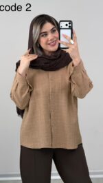 شومیز پشت پاپیون کد 09861 A-18