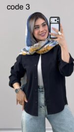 شومیز لینن مدل تیاناز کد 09829 B-13 - Image 9