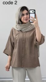 شومیز سیلک مدل پردیس کد 09887 B-16 - Image 8