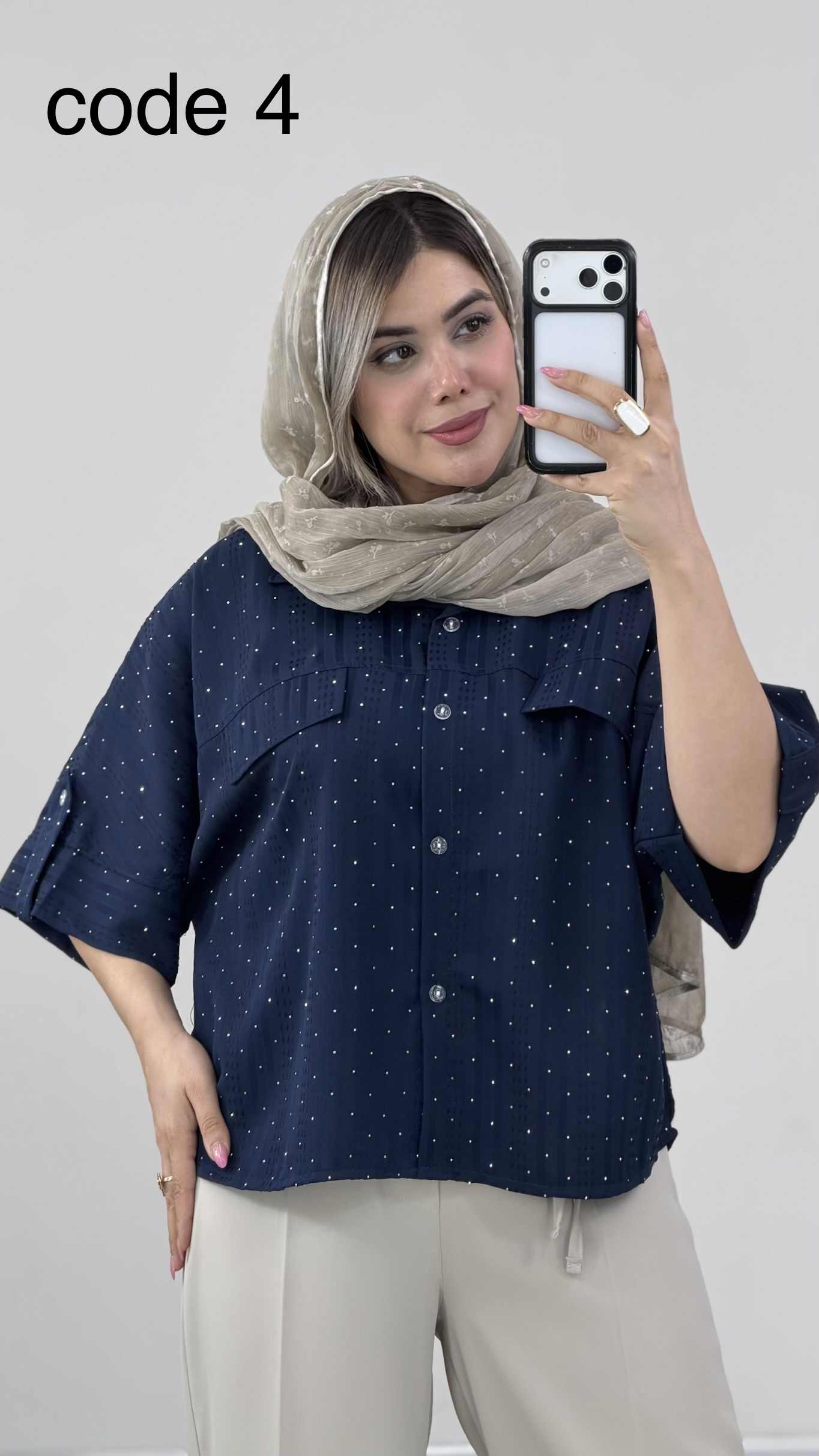 IMG_0782 شومیز نگین دار کد 09902 A-19 - Image 1