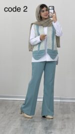 وست + شومیز + شلوار مدل صفورا کد 09891 B-16 - Image 5