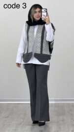 وست + شومیز + شلوار مدل صفورا کد 09891 B-16 - Image 4