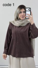 شومیز سیلک مدل تُرنج کد 09698 A-5