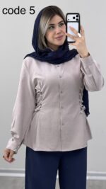 شومیز سیلک ساعت شنی کد 09699 A-20